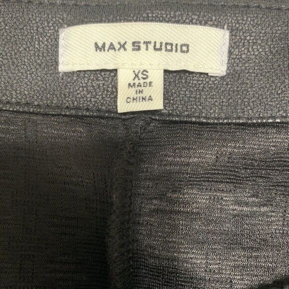 max studio womens solid black Short sleeve sweater top xs - Picture 3 of 5